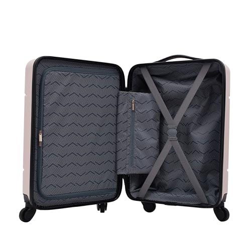 Travelers Club Skyline Spinner Luggage, Gray, 22-Inch Carry-On