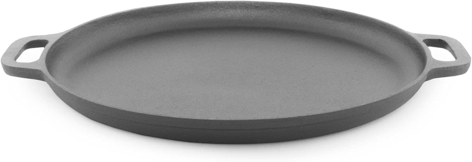 Pre-Seasoned Cast-Iron Griddle/Pizza Pan, 14