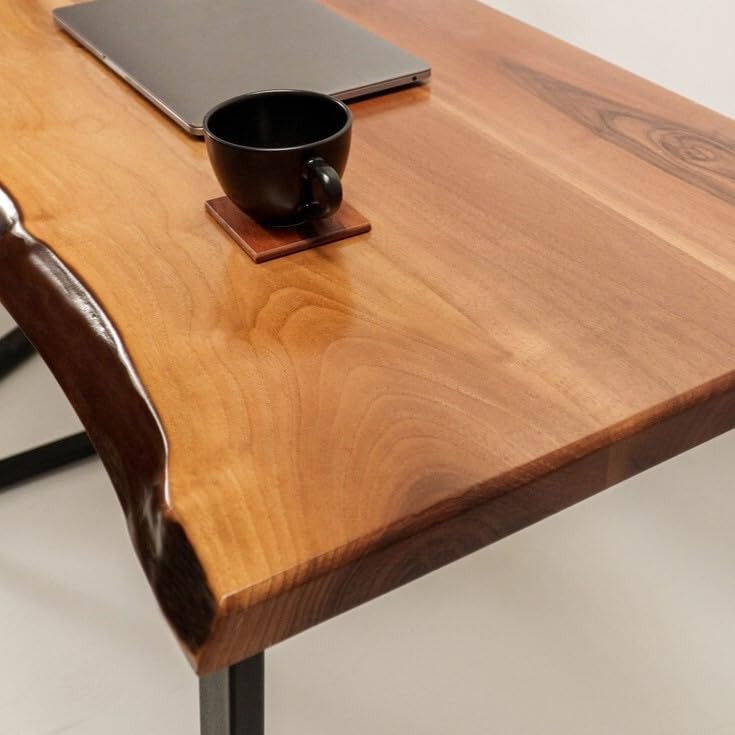 Live Edge Walnut Wooden Table, Kitchen Dining Table, Live Edge Desk, Wooden Desk, Writing Desk, Rustic Wood Table, Wood Counter, Decoration (30