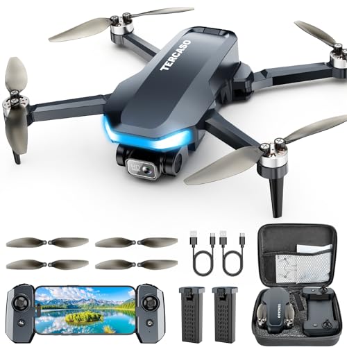 Drone with Camera for Adults - 2K HD Camera FPV Live Video, GPS Drone with Auto Return, Brushless Motor, Foldable Quadcopter, Follow Me, Headless Mode Remote Control for Beginners