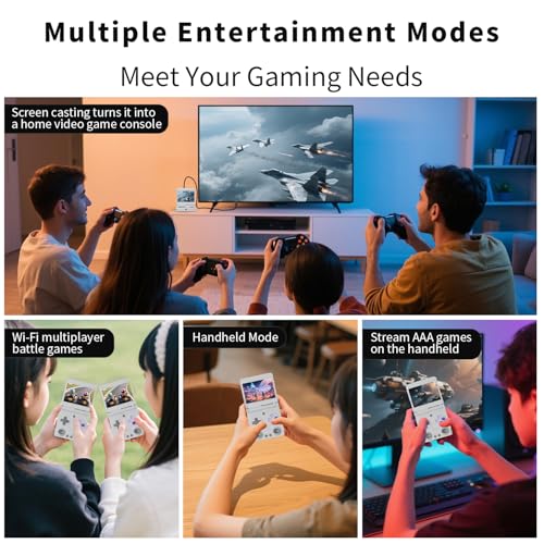 RG 34XXSP Retro Handheld Game Console Linux 3.4 inch IPS Screen 720*480 5000+ Classic Games 64G Card RG 34XXSP Retro Gaming Console Handheld 3300mAh Battery Compatible with WiFi HDMI Bluetooth Yellow