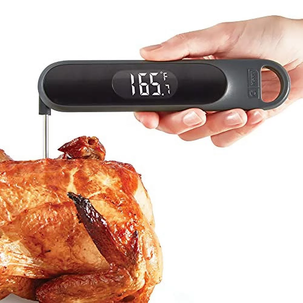 Dash Precision Quick-Read Meat Thermometer - Waterproof Kitchen and Outdoor Food Cooking Thermometer with Digital LCD Display - BBQ, Chicken, Seafood, Steak, Turkey, & Other Meat, Batteries Included