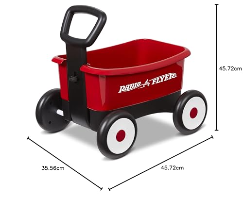 Radio Flyer My 1st Wagon with Beach and Garden Tools, 2-in-1 Wagon, Ages 1-4 , Red