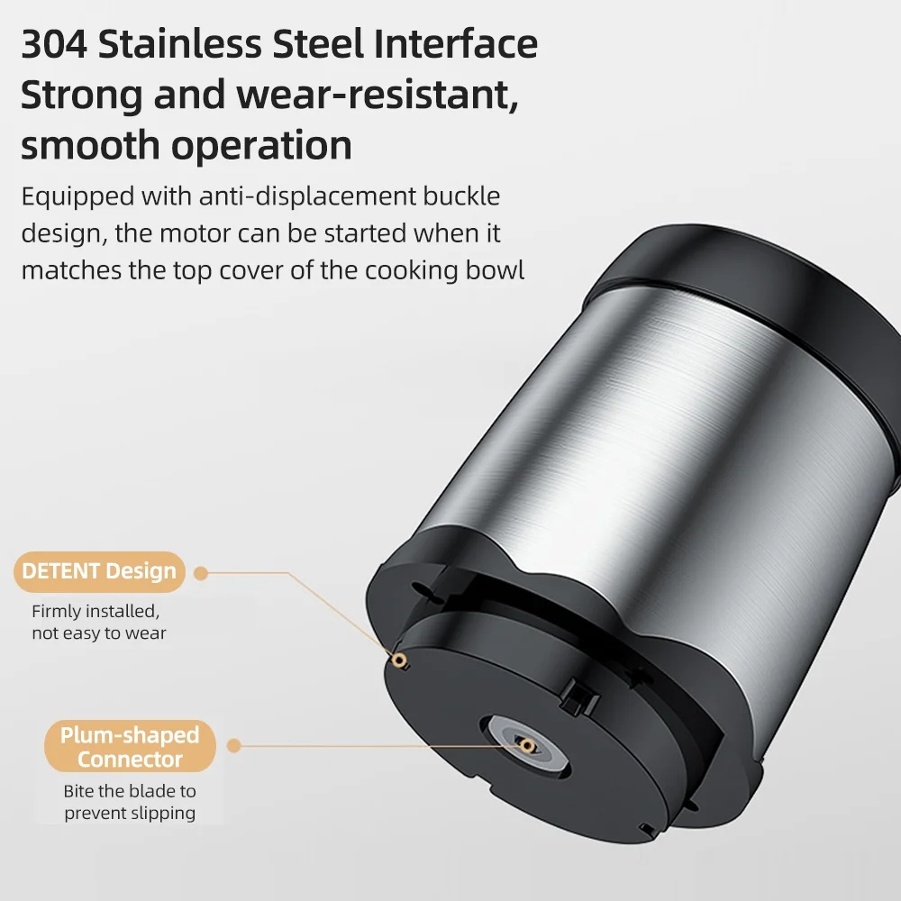 Homgeek Electric Food Grinder 8cup Large Household Capacity Stainless Steel 2 Gears 250W High Power Kitchen Cooker Blender