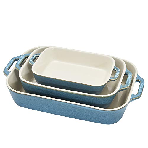 Staub Ceramic Baking Dish Set, 3pc, Dark Blue