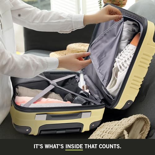 Kenneth Cole REACTION Out of Bounds Lightweight Hardshell 4-Wheel Spinner Luggage, Cobalt Blue, 20-Inch Carry On