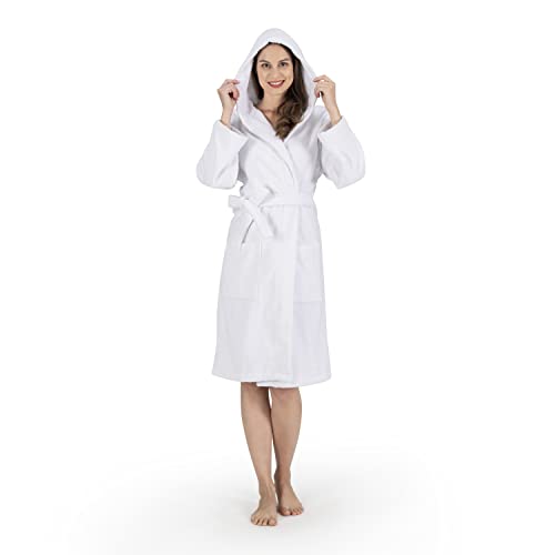 Nine West Womens Hooded Terry Bathrobe