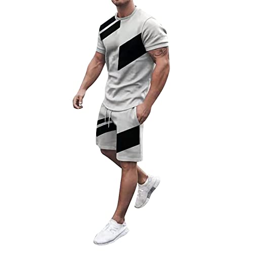 2024 Mens Short Sets Stylish 2 Piece Outfits Fashion Summer Trendy Sport Tracksuits Casual Short Sleeve Tshirts and Shorts