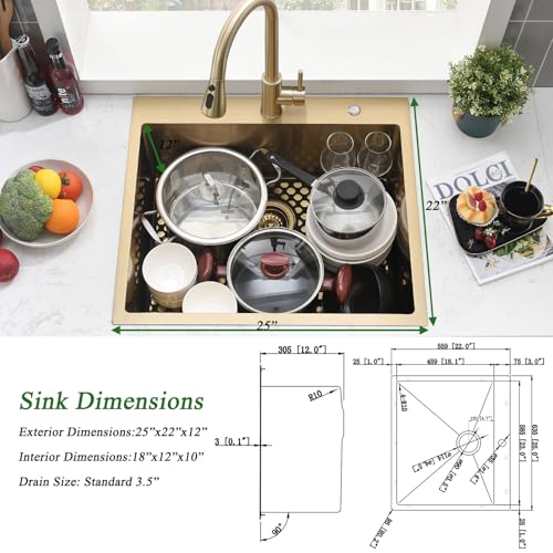 25 Inch Drop In Laundry Sink-Brovy 25