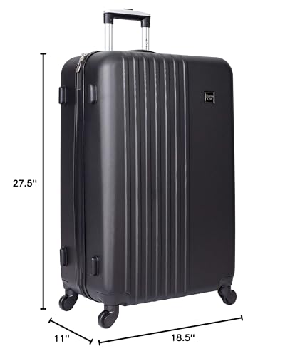 Travelers Club Cosmo Hardside Spinner Luggage, Navy Blue, Carry-On 20-Inch