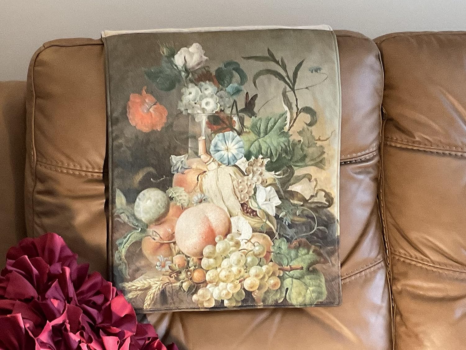 Headrest Cover reversible for furniture slipcover furniture protectors recliners chairs sofas loveseats theater chairs office chairs fruit design home decor 17x27 By: Bittlemen Furniture Co