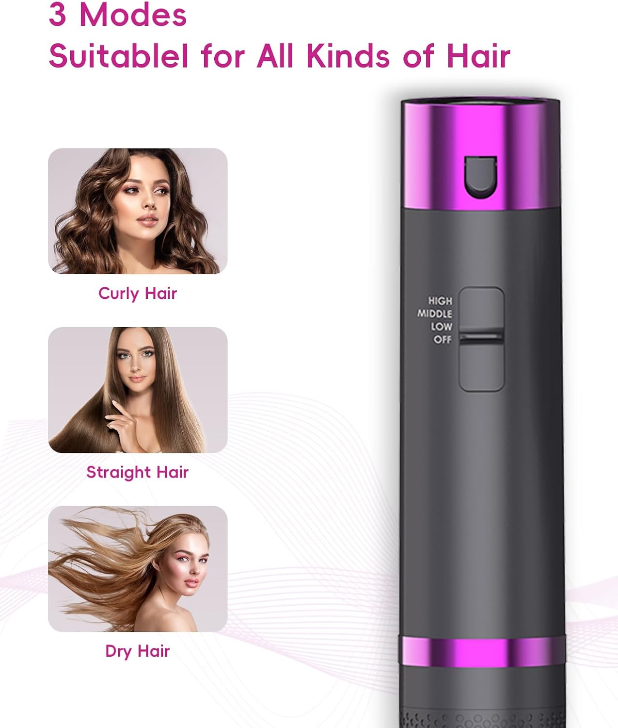 5 in 1 Hair Dryer Brush with Negative Ion Technology, Hot Air Brush Styler and Dryer