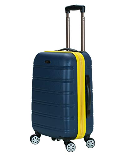 Rockland Melbourne Hardside Expandable Luggage with Spinner Wheels, 2TONENAVY, 2 Piece (20/28)