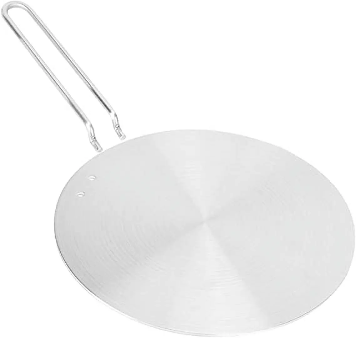 Nvzi Induction Converter Heat Diffuser Simmer Ring Plate,Stainless Steel Heat Diffuser Induction Plate with Stainless Handle Adapter Converter Gas Electric Cooker Plate (24cm)