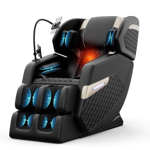 2025 Massage Chair Full Body, Zero Gravity Shiatsu Massage Chair Recliner, Heating, Foot Massage, Auto Modes, Bluetooth Speaker, Touch Screen Controller, Wheels