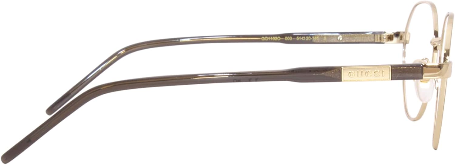 Gucci GG1162O 003 Gold Round Men's Eyeglasses
