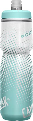 CamelBak Podium Chill Bike Insulated Squeeze Water Bottle Navy Stripe, 24oz