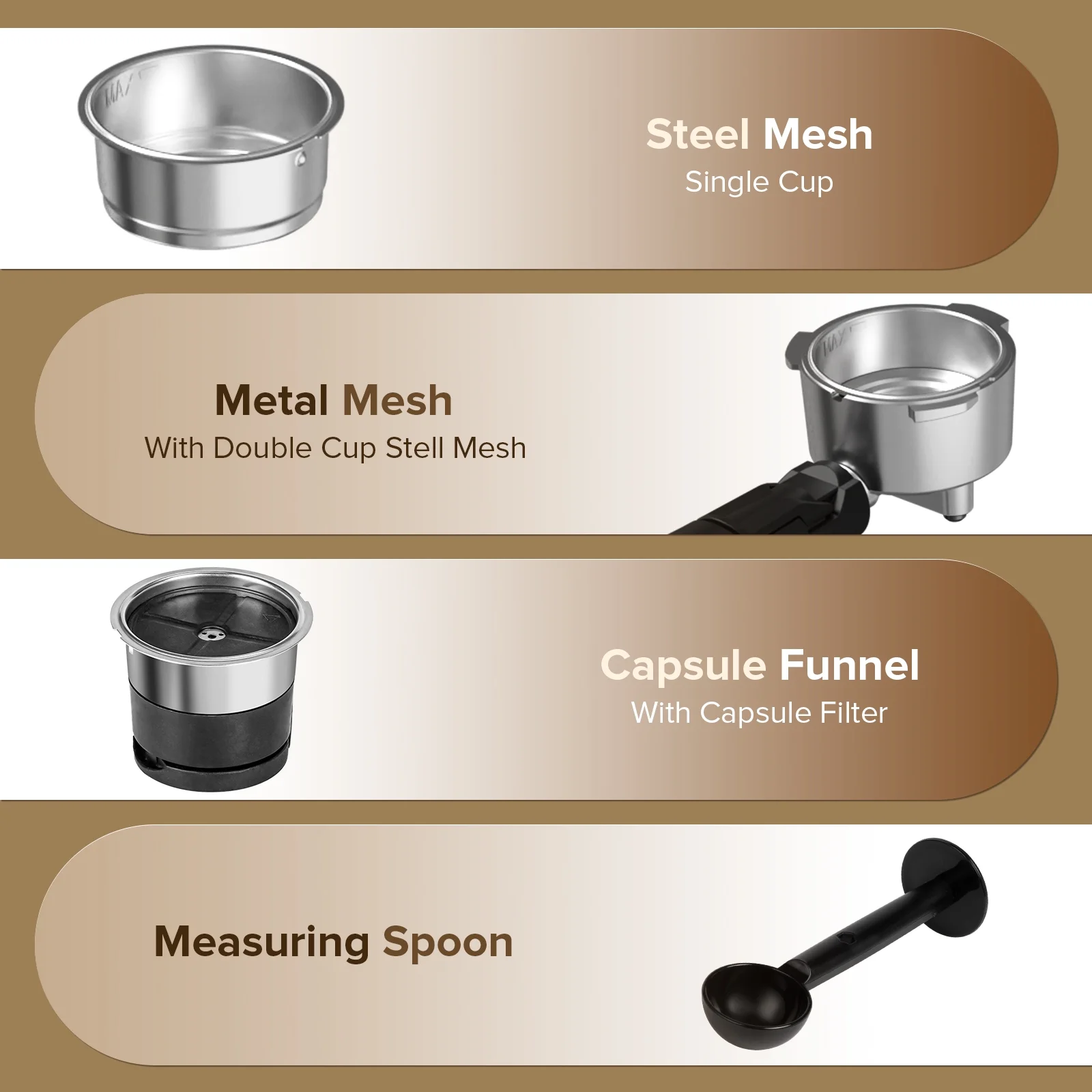 LHRIVER Coffee Maker, with 20BAR Extraction, LED Display, 1.2L Water Tank, PCB Electronic Temperature Control, Steam Milk Frother, for Home, Office, Coffee Shop - Black