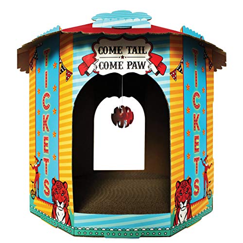 Christmas Cat House & Cat Scratcher w/Bonus Catnip Included