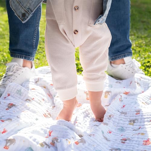 aden + anais Essentials Dream Blanket, Muslin Baby Blankets for Girls & Boys, Ideal Lightweight Newborn Nursery & Crib Blanket, Dino Jungle