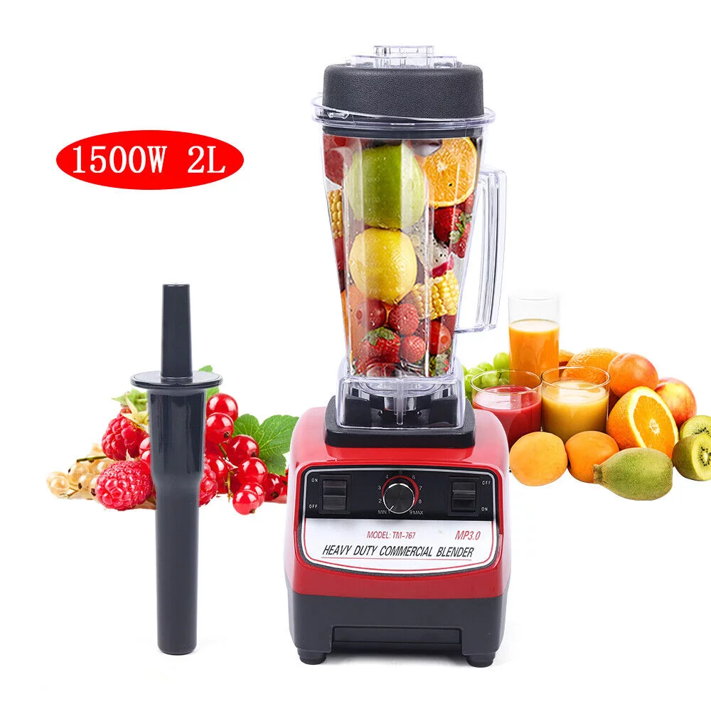 Miumaeov 1500W 2L Professional Blender Commercial Smoothie Maker Heavy Duty High Speed Kitchen Food Mixer