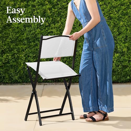 Best Choice Products 3-Piece Patio Bistro Dining Furniture Set w/Glass Tabletop, 2 Folding Chairs, Steel Frame, Polyester Fabric - Gray