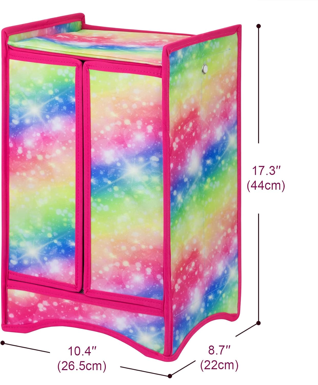 ZITA ELEMENT 18 Inch Girl Doll Accessories Closet Wardrobe Set - Including 18 Inch Doll Clothes Wardrobe, Hangers and Storage Box for Our My Generation Life Doll Accessories