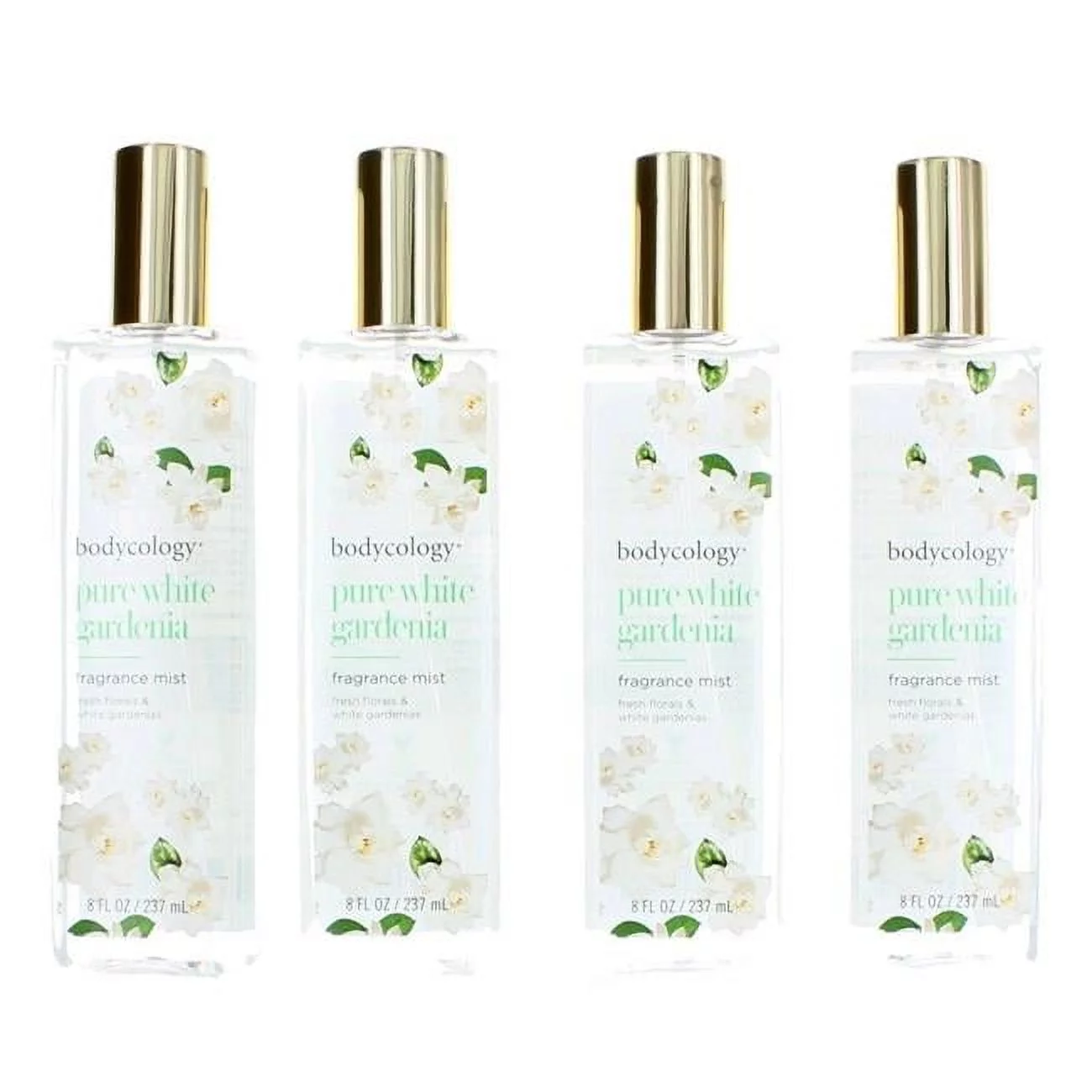 Bodycology  8 oz Pure White Gardenia Mist Fragrance for Women - Pack of 4