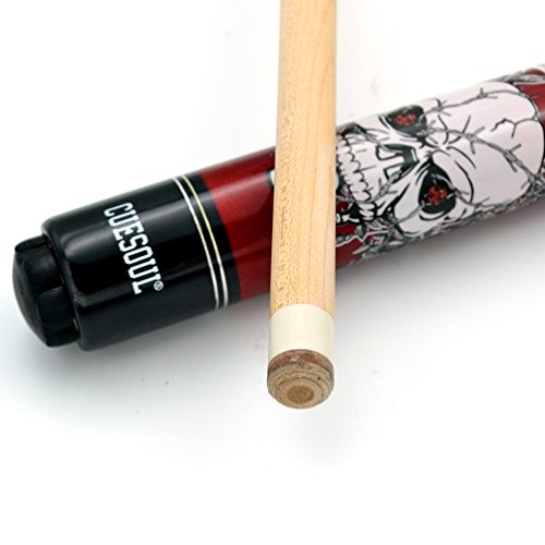 CUESOUL 58 inch 19/20/21 oz 1/2 Maple Pool Cue Stick Kit-Rockin Series
