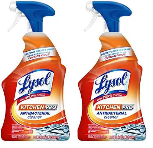 Lysol Pro Kitchen Spray Cleaner and Degreaser, Antibacterial All Purpose Cleaning Spray for Kitchens, Countertops, Ovens, and Appliances, Citrus Scent, 22oz