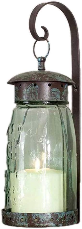 Colonial Tin Works Quart Mason Jar Hanging Wall Sconce