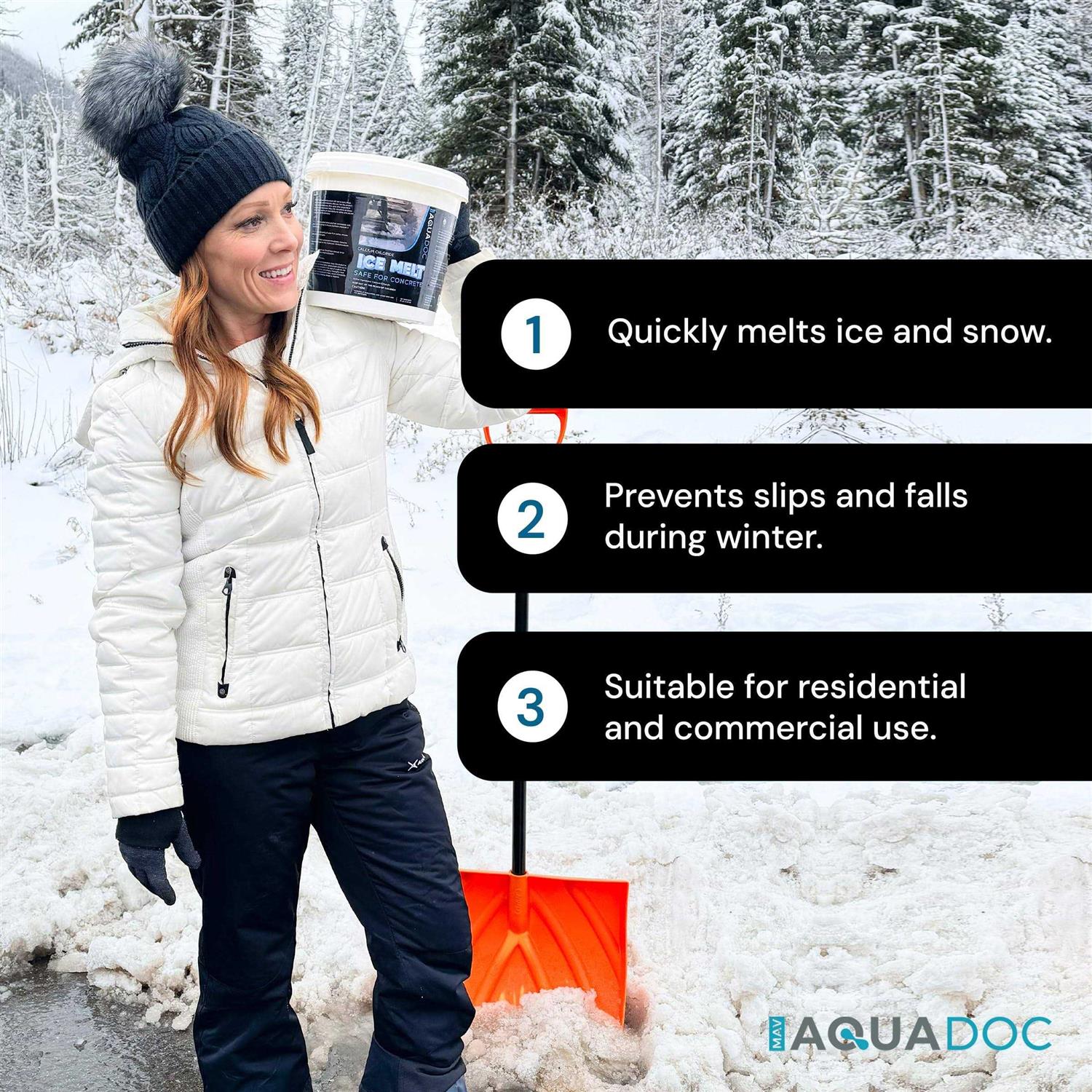 AquaDoc Ice Melt Safe for Concrete Snow Salt & Rock Salt for Snow - Shop Hardware Tools Online Store