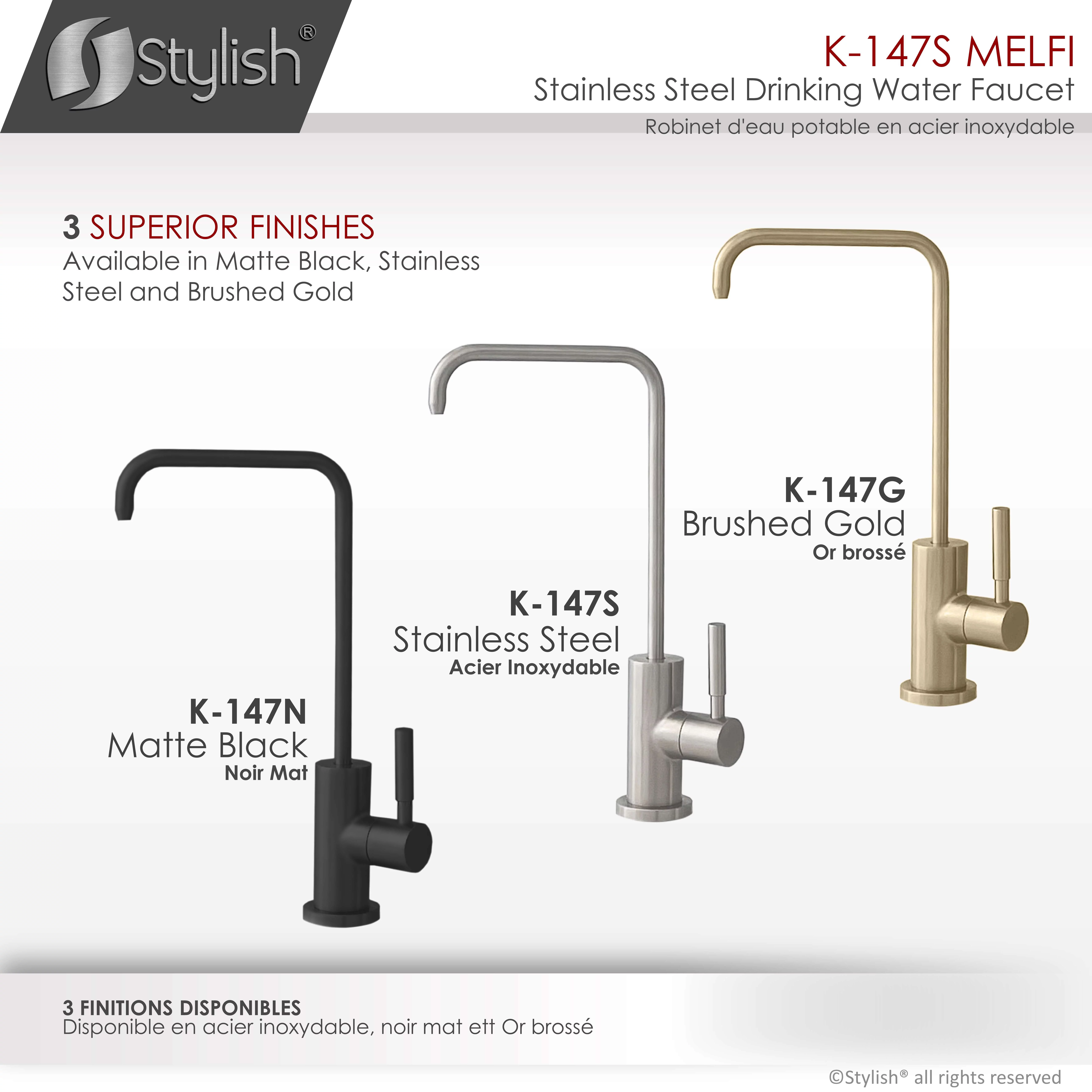 Single Handle Cold Water Tap - Stainless Steel Finish by Stylish® K-147S