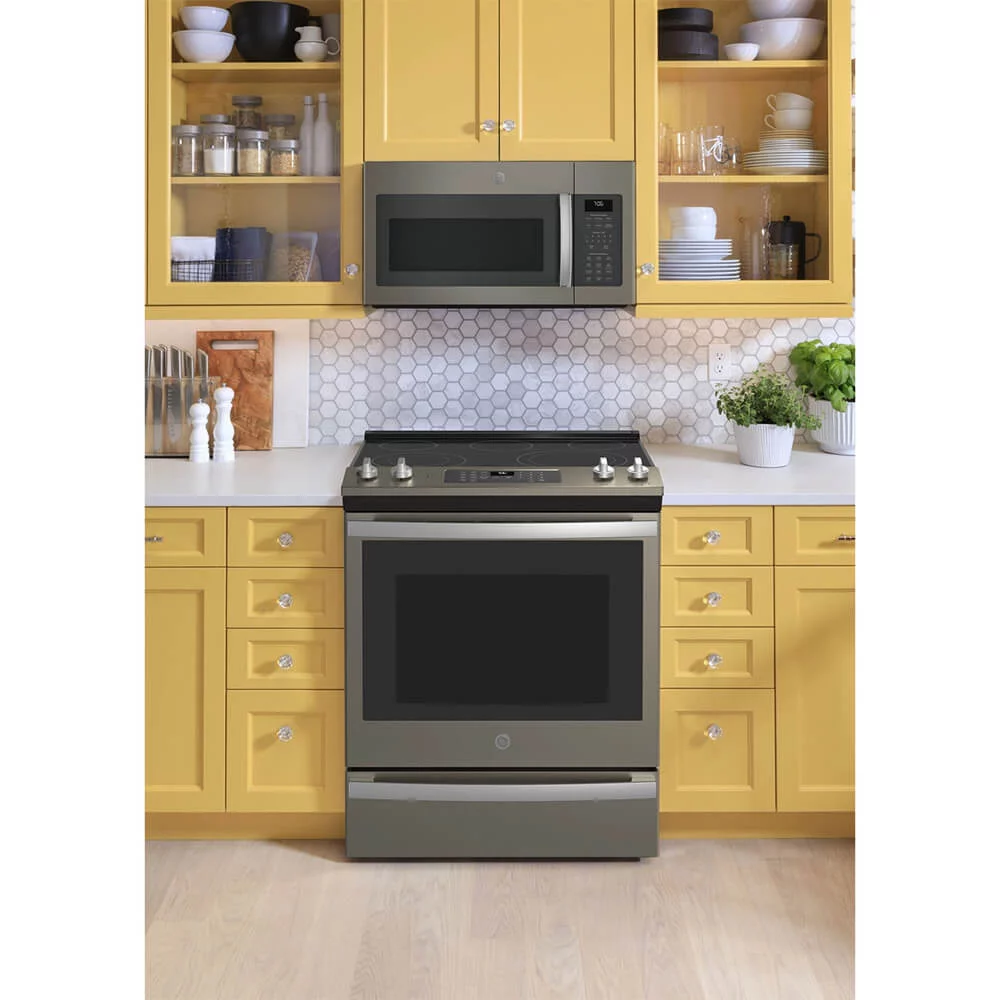 GE APPLIANCES JS760EPES  SLIDE IN ELECTRIC RANGE White