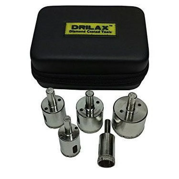 Drilax 5 Pcs Diamond Drill Bit Set 3/4