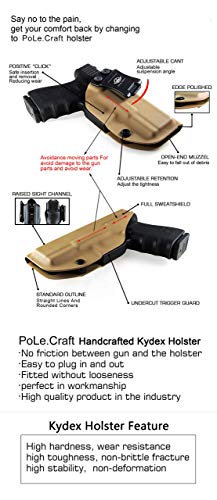 Bodyguard 380 Holster IWB Kydex Holster Custom Fit: Smith & Wesson M&P Bodyguard 380 / Bodyguard 380 with Integrated Laser Pistol - Inside Waistband Concealed Carry - Adj. Cant Retention - Cover Mag-Button - No Wear - No Jitter