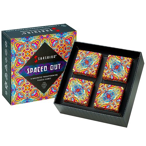 Shashibo Shape Shifting Box - STEM Magnetic Fidget Cube That Transforms Into Over 70 Shapes, Download Fun in Motion Toys Mobile App (Mystic Ocean)