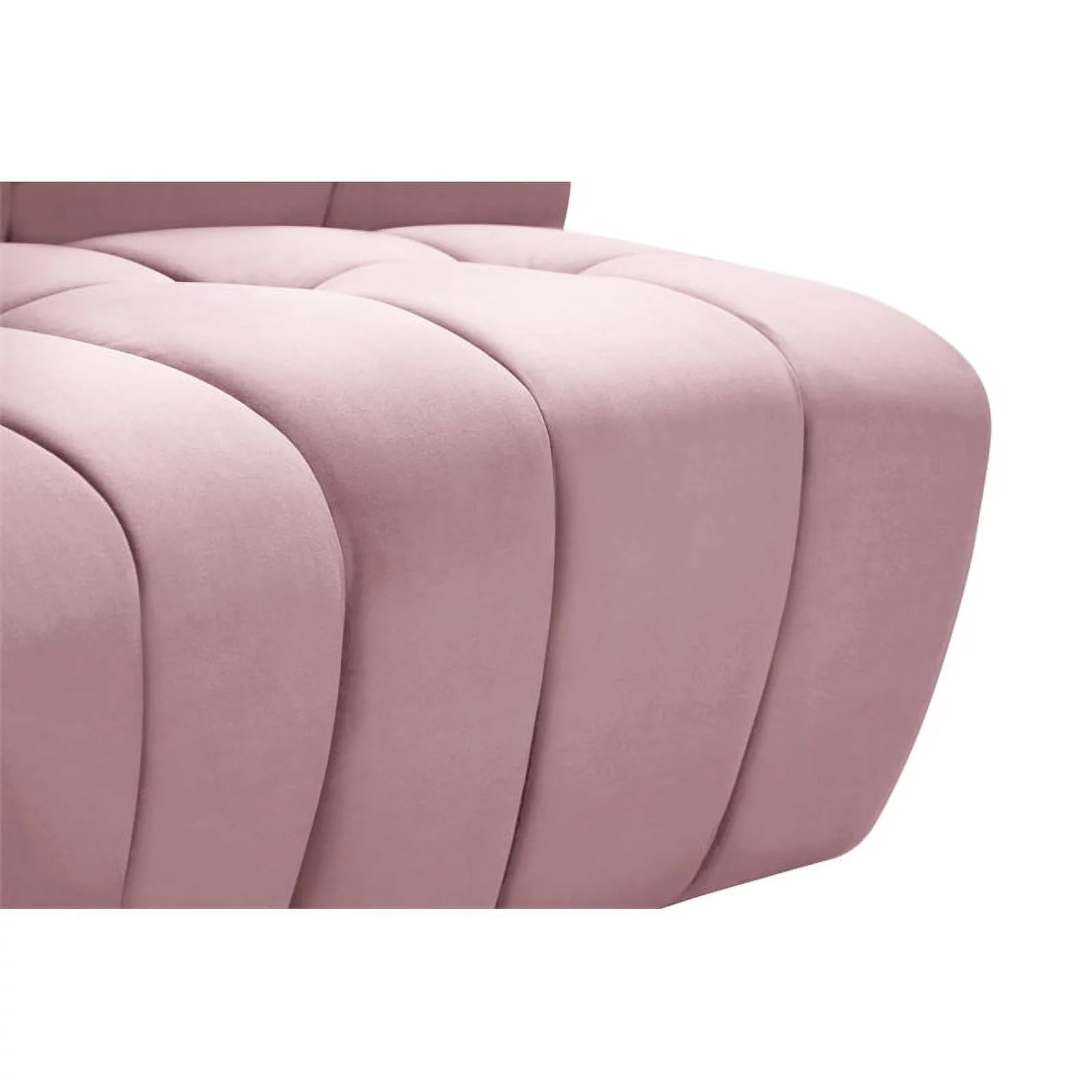 Meridian Furniture Limitless Pink Velvet Modular 5 Piece Sectional