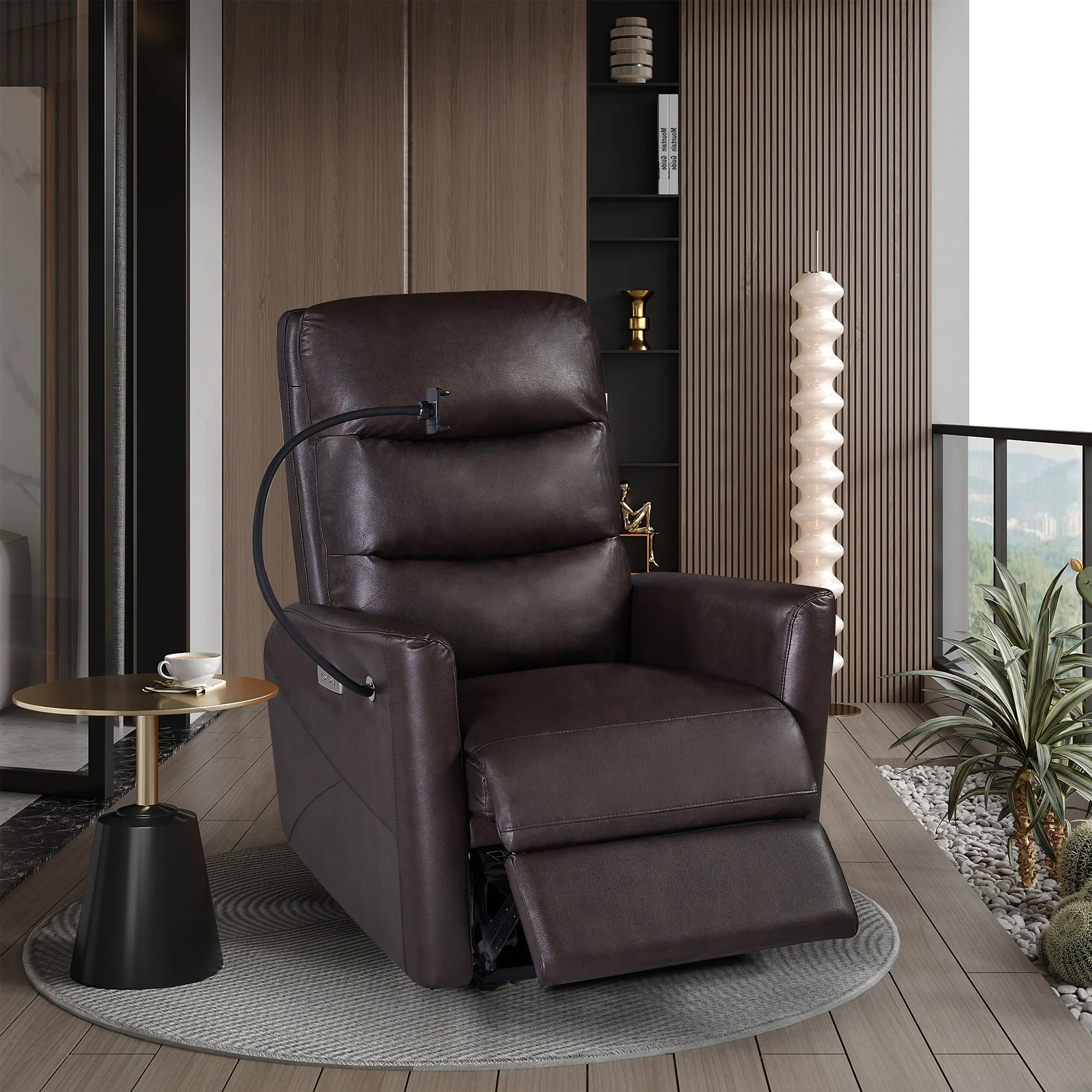 Mira Power Recliner Chair - Brown