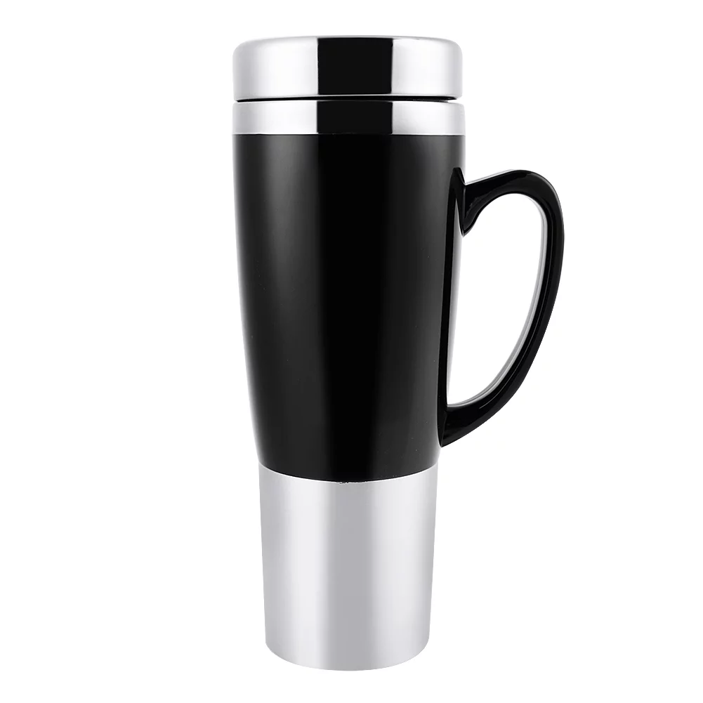 Uadme Electric Car Cup,12V Electric Water Insulated Car Mug Travel Heating Cup Kettle for Hot Coffee Milk Tea(black1)
