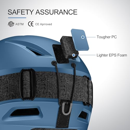 Odoland Snowboard Helmet, Ski Helmet with Ski Goggles for Adults, Durable PC Shell & EPS Foam, Safety Snow Helmets Goggles for Men Women Youth