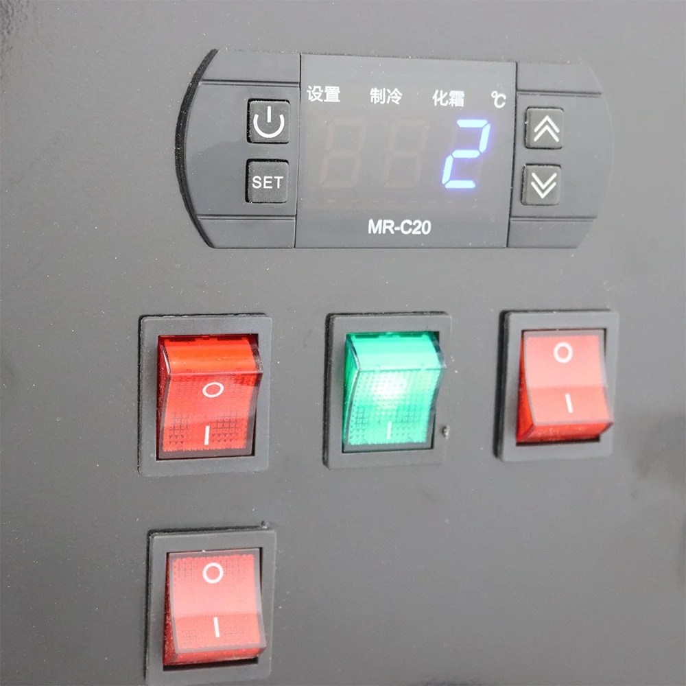 TECHTONGDA Refrigerated Cake Showcase Countertop Bakery Cabinet with Humidifying Function 220V