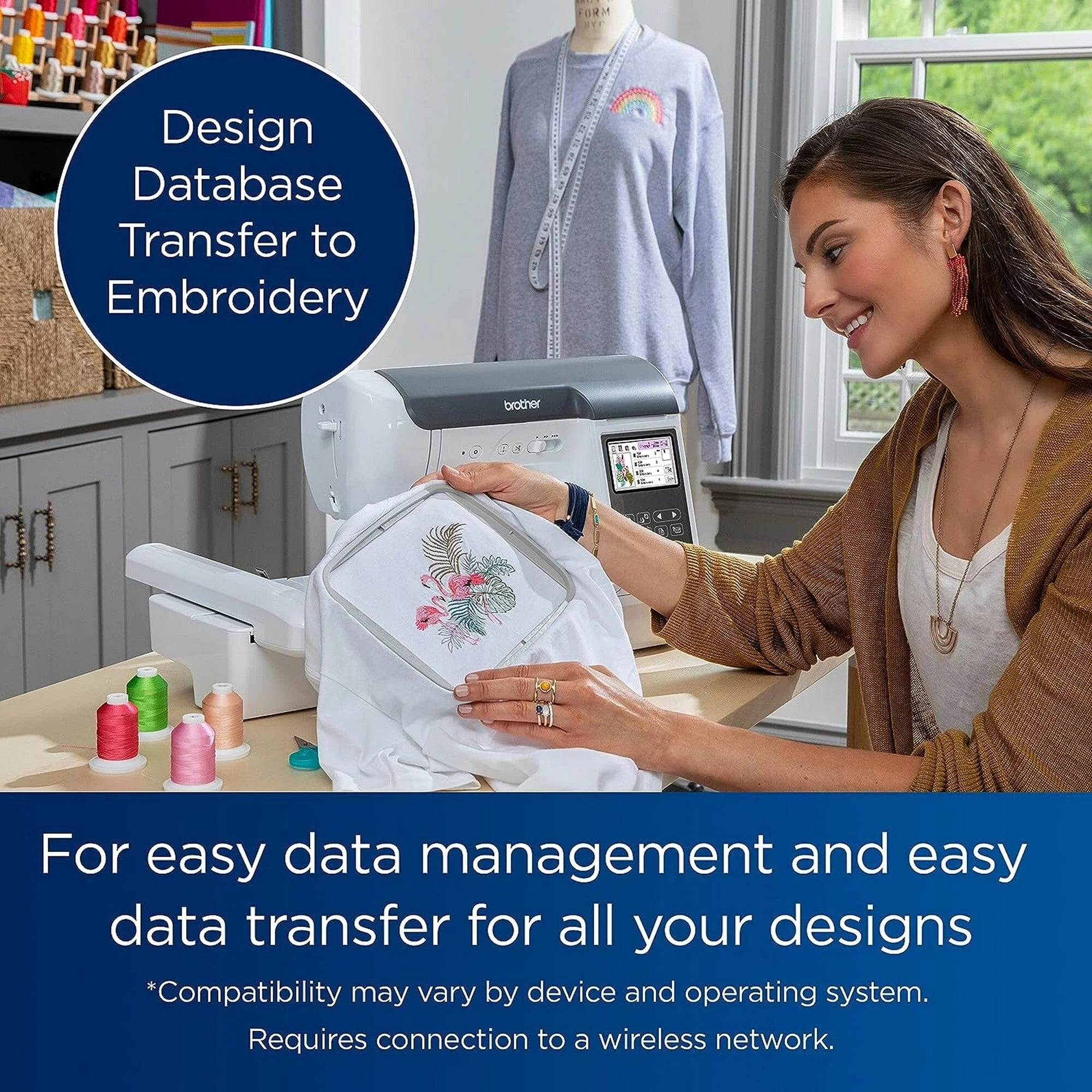 Brother SE2000 Embroidery & Sewing Machine w/ $1,470 Embroidery & Digitizing Bundle