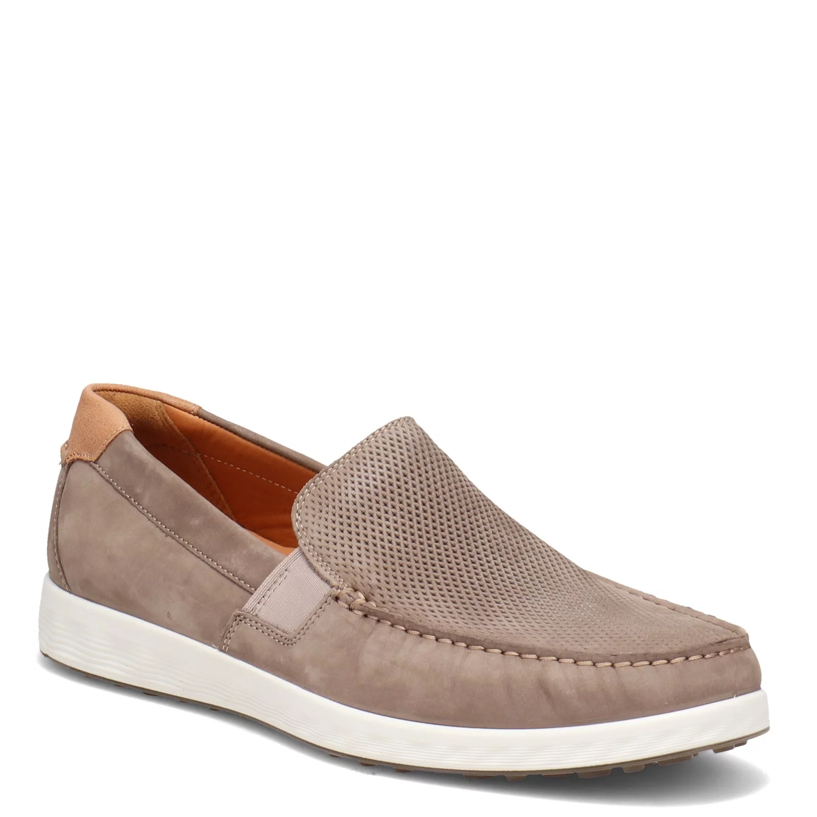 ECCO mens Lite Moc Summer Driving Style Loafer, Warm Grey/Cognac Summer Perforated, 11-11.5 US