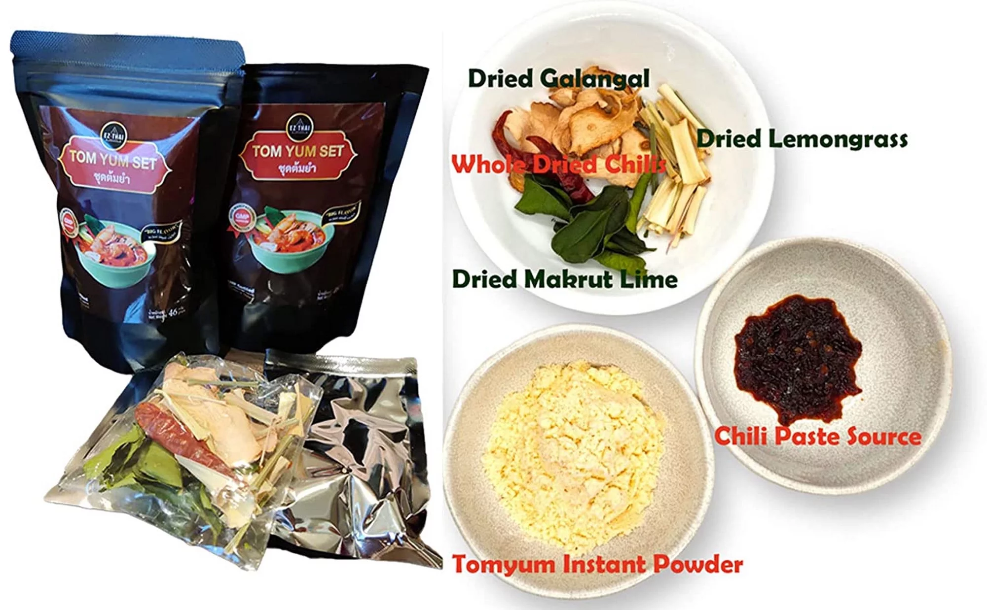 20packs x 1.76oz Tom Yum Instant Powder Set 1serve Chili Paste Sauce/Dried Herbs