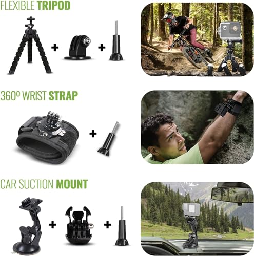 GoPro HERO11 - Action Camera + 64GB Card, 50 Piece Accessory Kit