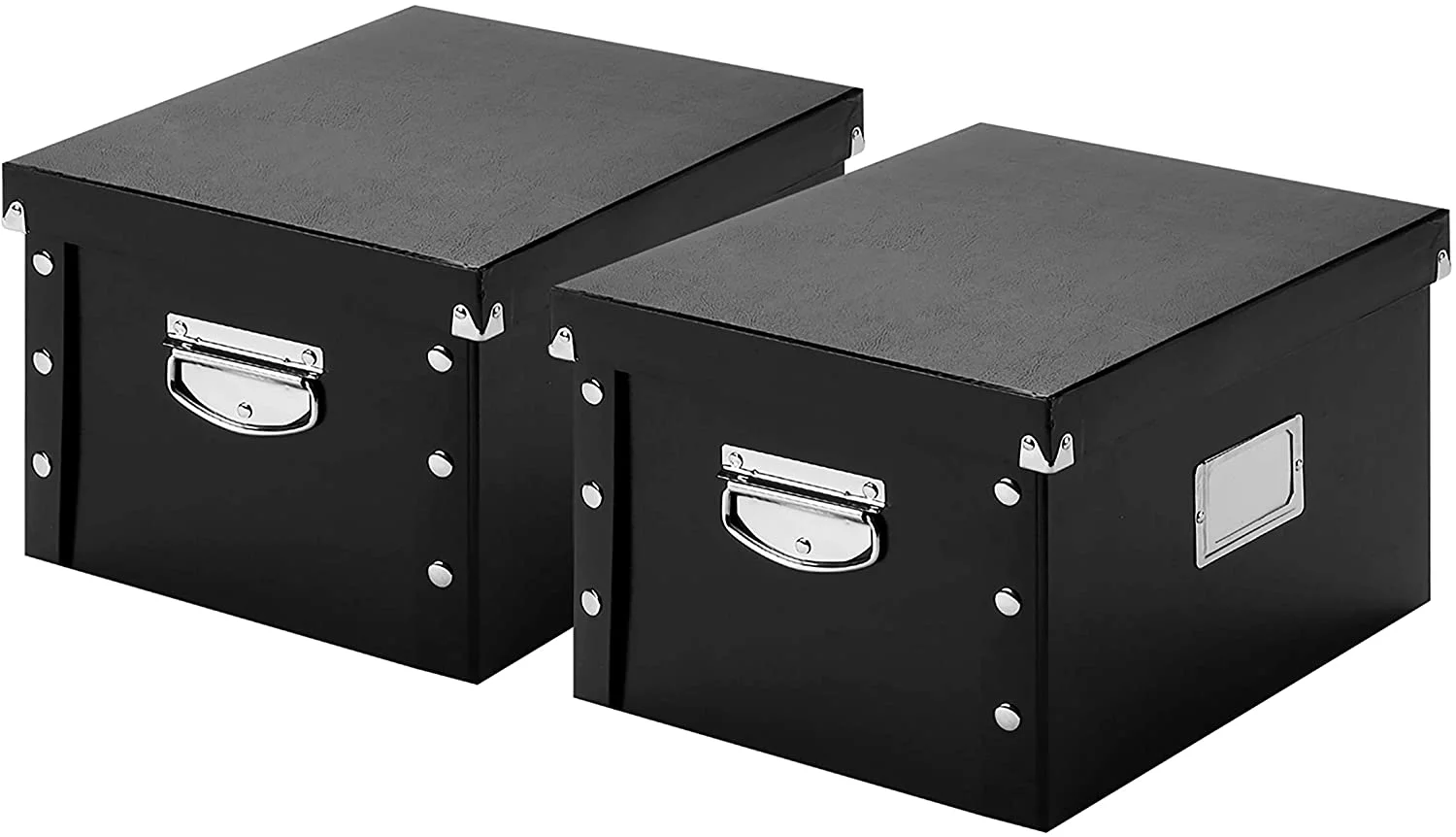 Letter/Legal File Box, Black, 2 PK