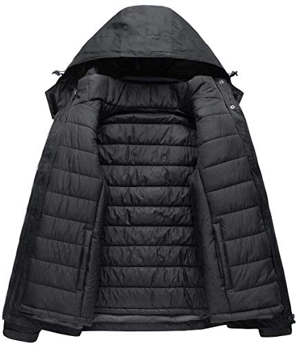 CREATMO US Women's 3 In 1 Waterproof Ski Jacket Windproof Snowboarding Jacket Warm Winter Snow Coat Raincoat