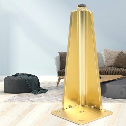 4 Piece Adjustable Furniture Feet, DIY Metal Cabinet Feet, Wardrobe Feet Bed Feet Sofa Feet Table Feet, Aluminium with Screws (Gold 30cm)(Gold,30cm)