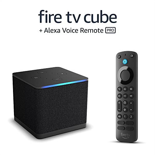 Amazon Fire TV Cube (newest model) with AI-powered Fire TV Search, Hands-free streaming device with Alexa, Wi-Fi 6E, 4K Ultra HD